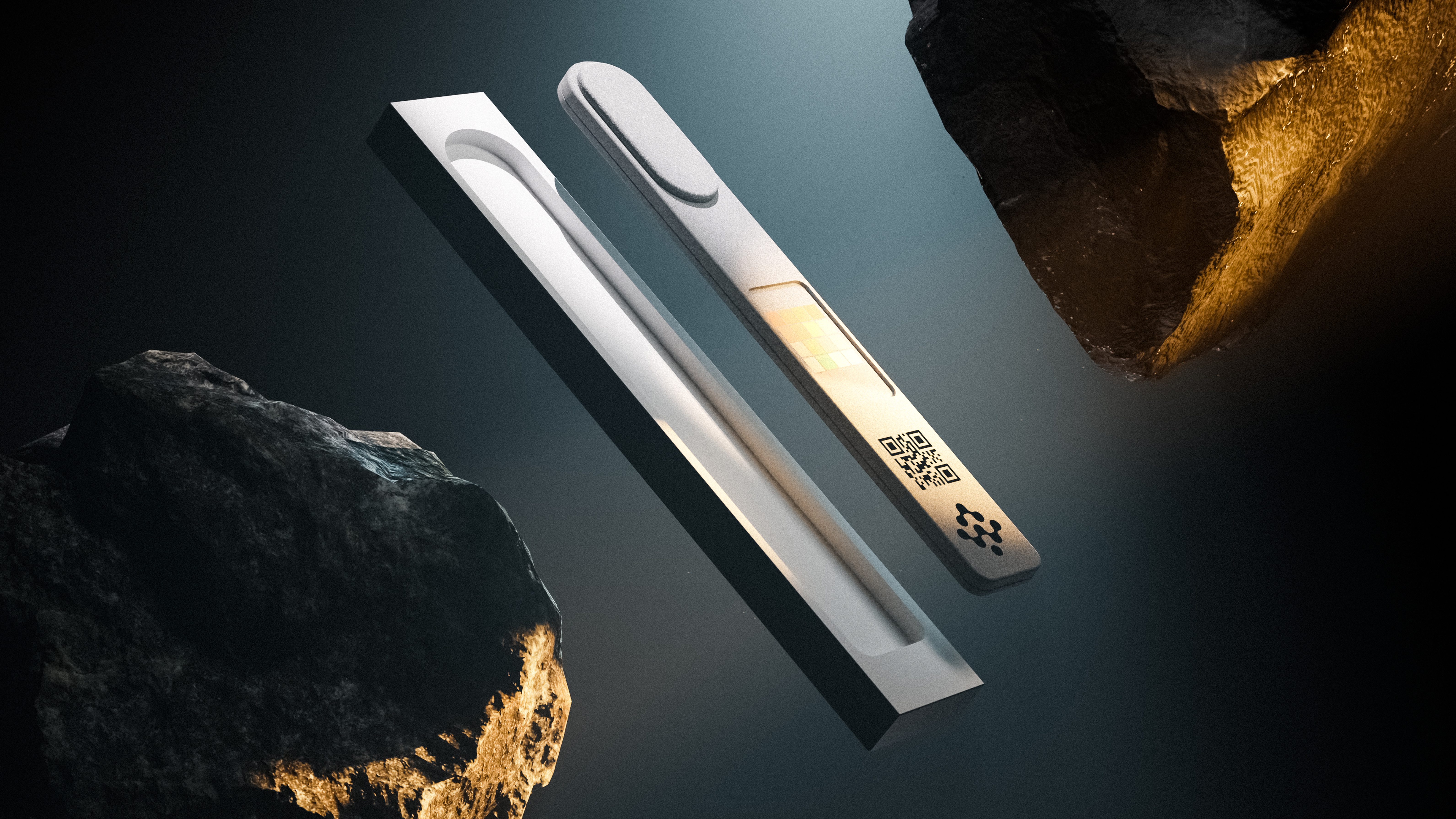 Close-up view of the Matrix health testing product